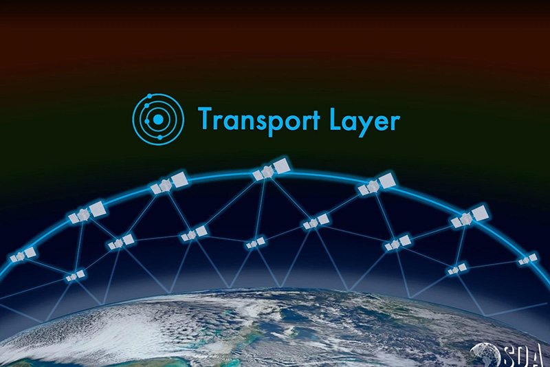 國防太空架構(NDSA)中的傳輸層示意圖